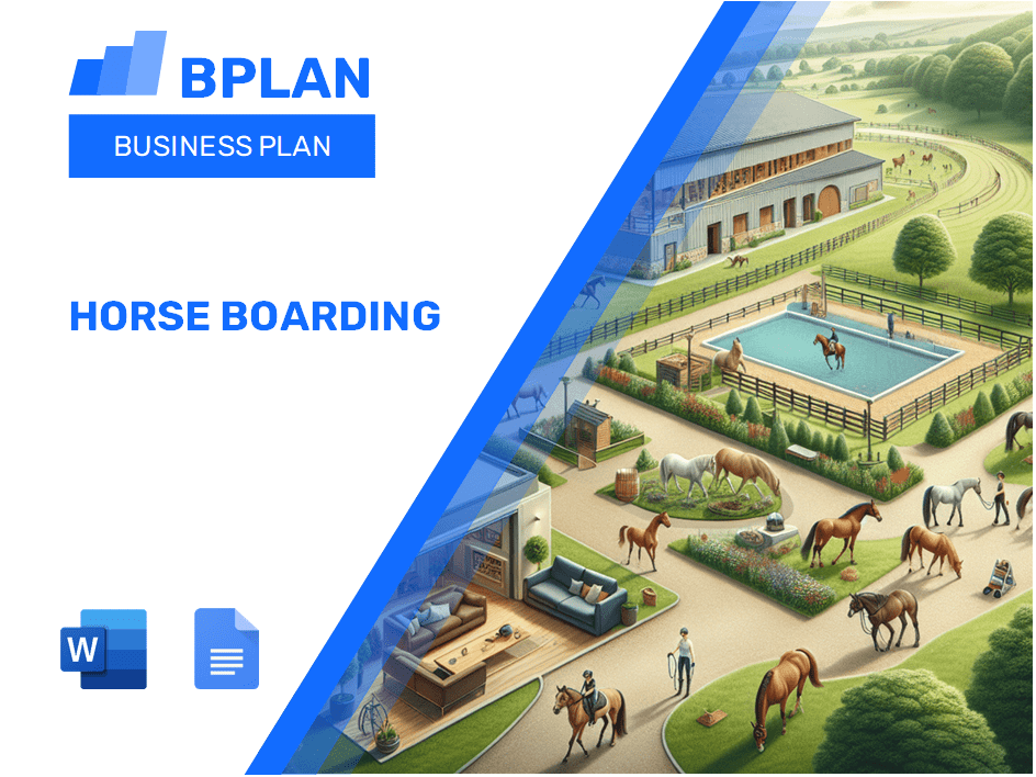Horse Boarding Business Plan Template