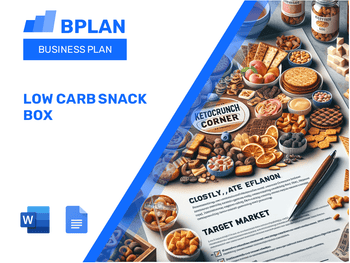 Low Carb Snack Box Business Plan
