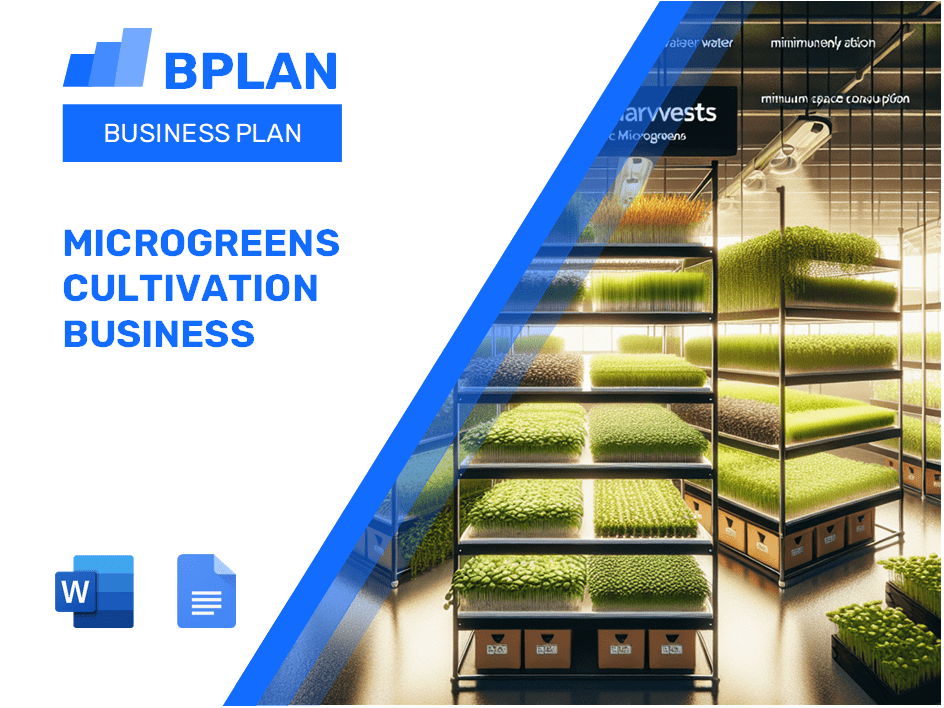 Microgreens Business Plan Template