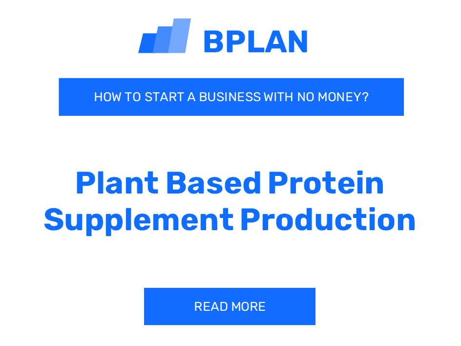 How to Start a Plant-Based Protein Supplement Production Business With No Money?