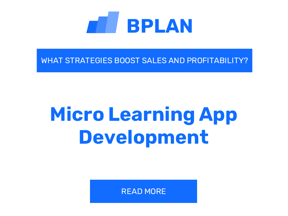 What Strategies Boost Sales and Profitability of Micro Learning App Development Business?