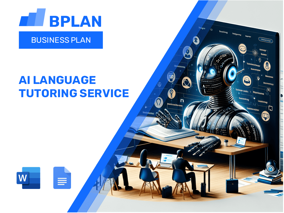 Tutorial Service Business AI Language Tutoring Service Business Plan Template - BPlan AI