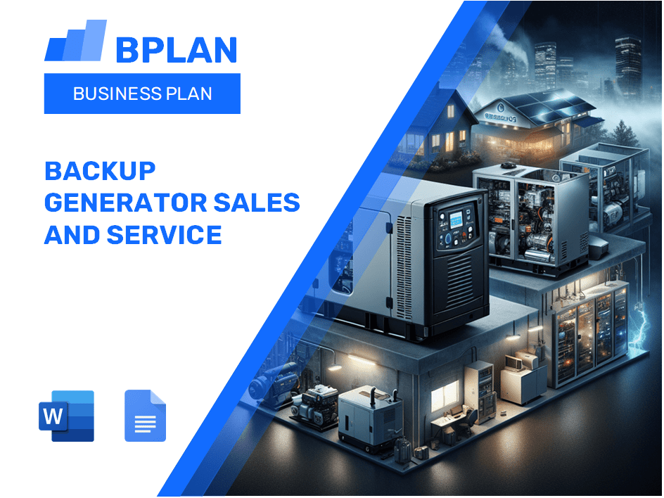 Backup Generator Sales And Service Business Plan