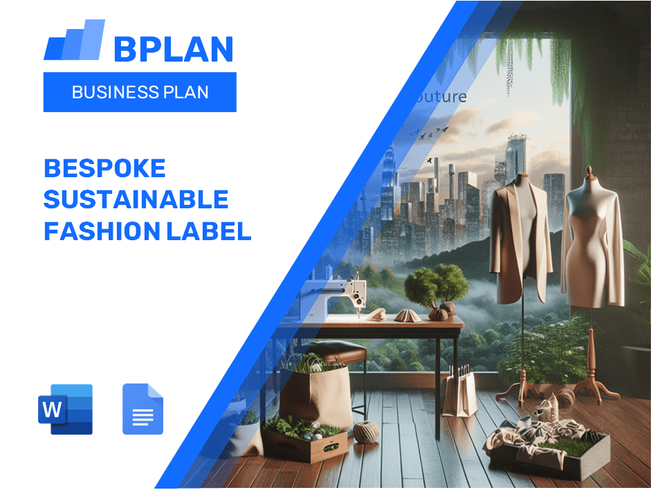 Bespoke Sustainable Fashion Label Business Plan