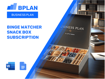 Binge Watcher Snack Box Subscription Business Plan