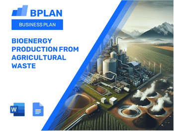 Bioenergy Production From Agricultural Waste Business Plan