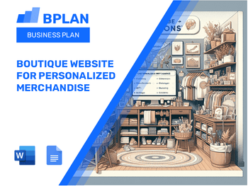 Boutique Website For Personalized Merchandise Business Plan