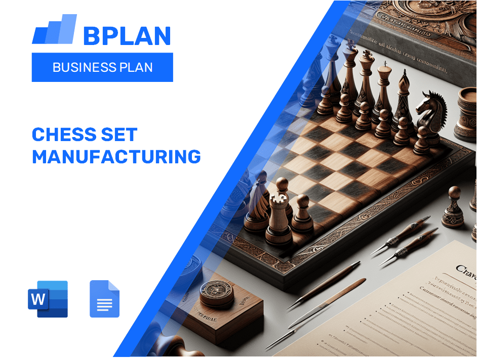 Chess Set Manufacturing Business Plan
