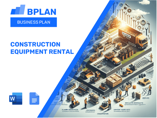 Construction Equipment Rental Business Plan