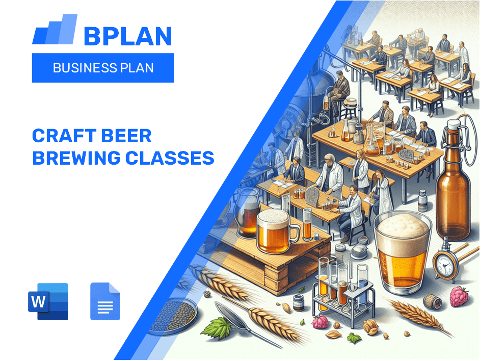 Craft Beer Brewing Classes Business Plan