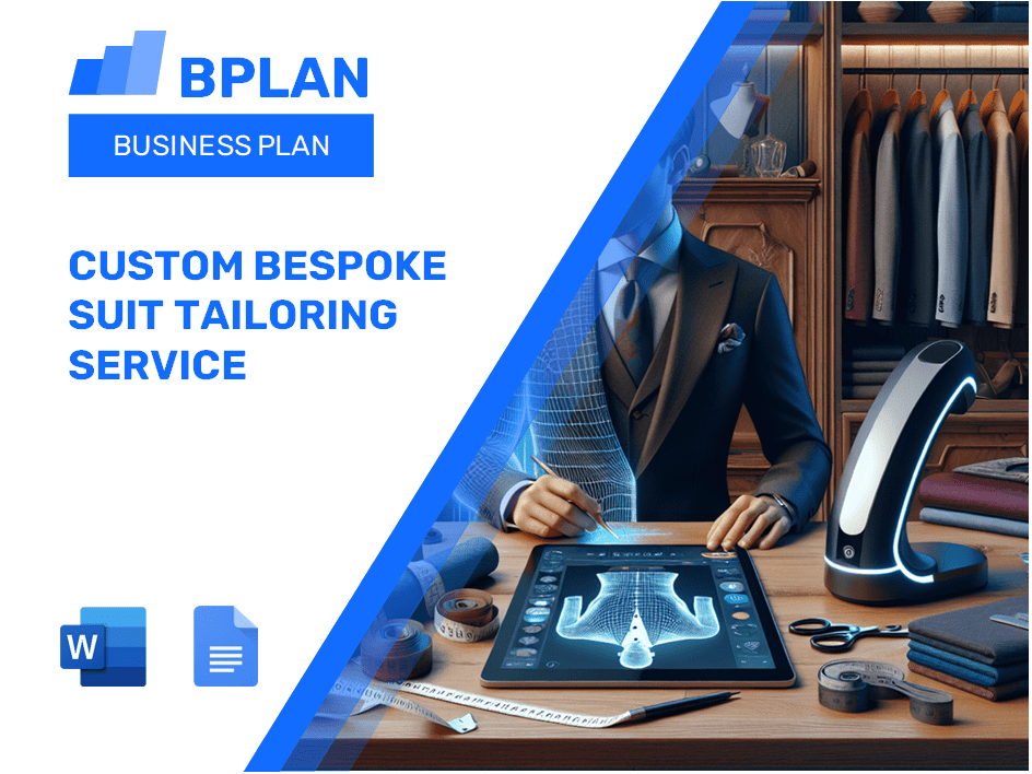 Custom Bespoke Suit Tailoring Service Business Plan