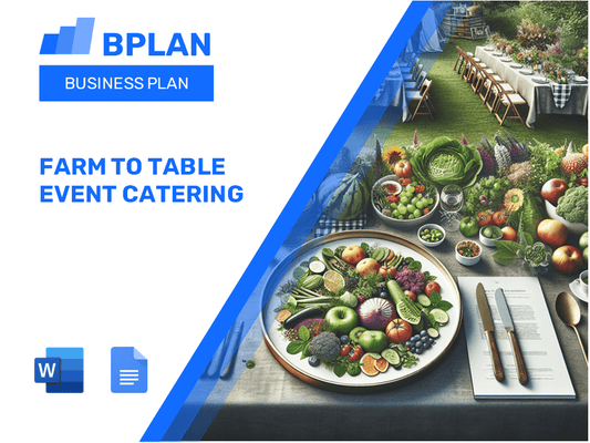 Farm To Table Event Catering Business Plan