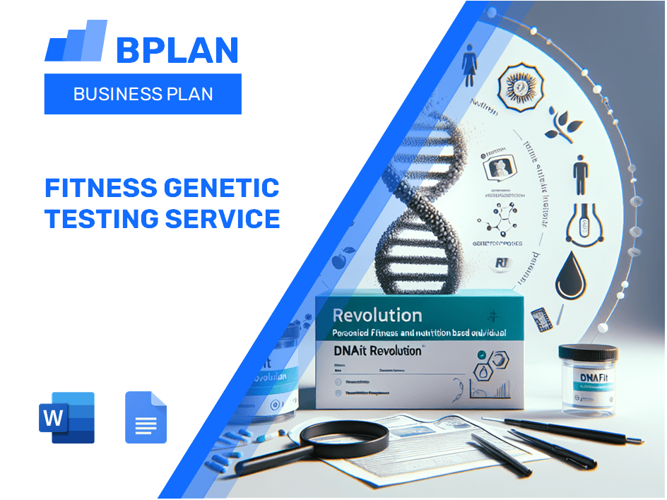 Fitness Genetic Testing Service Business Plan