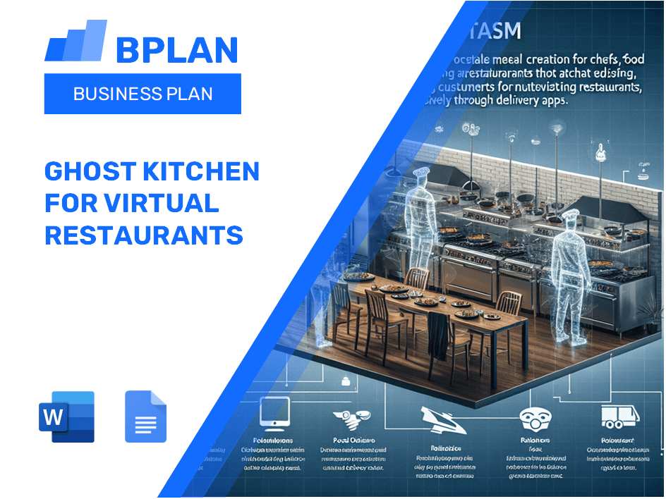 Ghost Kitchen For Virtual Restaurants Business Plan