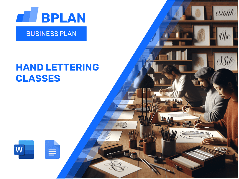 Hand Lettering Classes Business Plan - BPlan AI