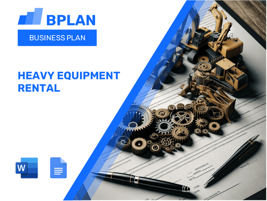 Heavy Equipment Rental Business Plan