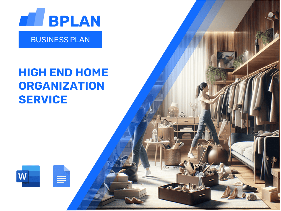 High End Home Organization Service Business Plan