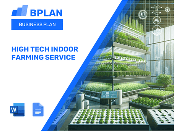 High Tech Indoor Farming Service Business Plan