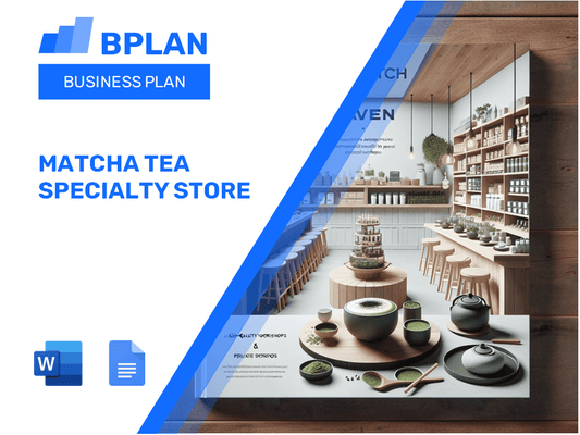 Matcha Tea Specialty Store Business Plan