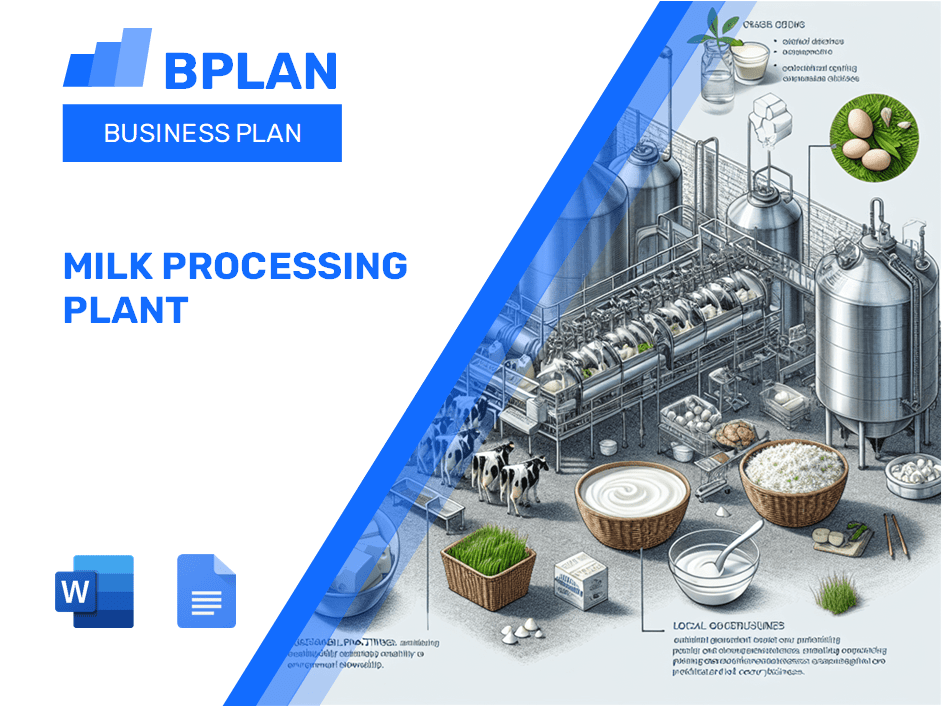Milk Processing Plant Business Plan