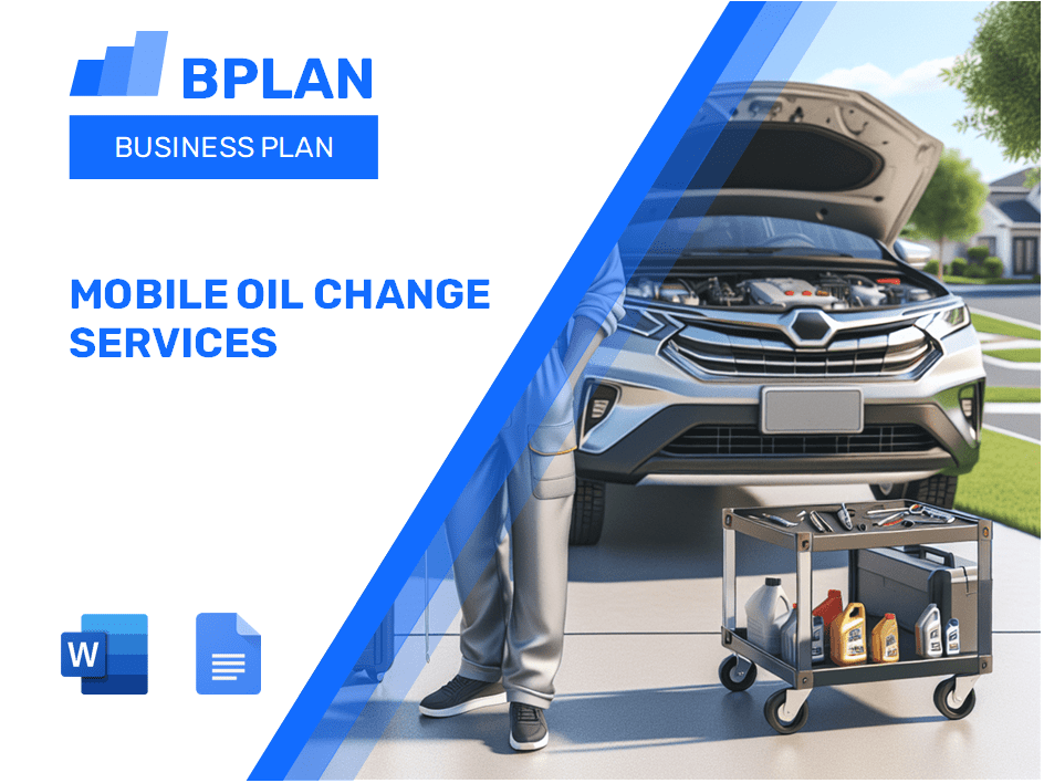 Mobile Oil Change Services Business Plan