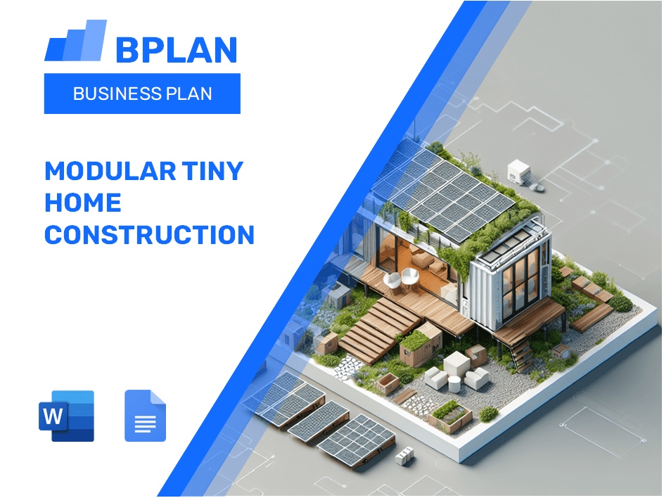 Modular Tiny Home Construction Business Plan