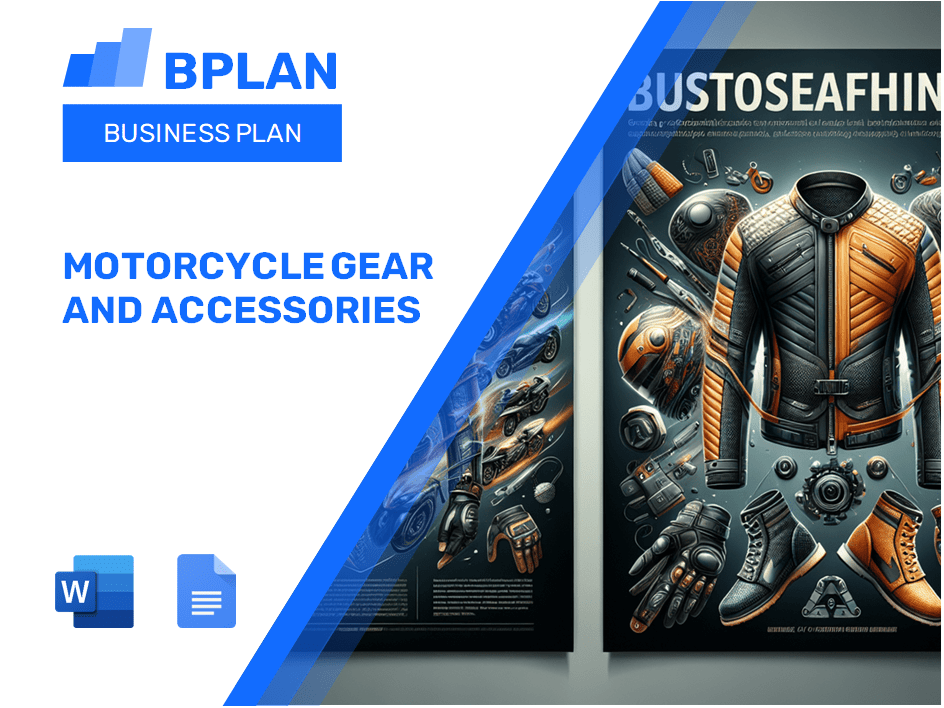 Motorcycle Gear And Accessories Business Plan Template - BPlan AI