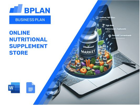 Online Nutritional Supplement Store Business Plan