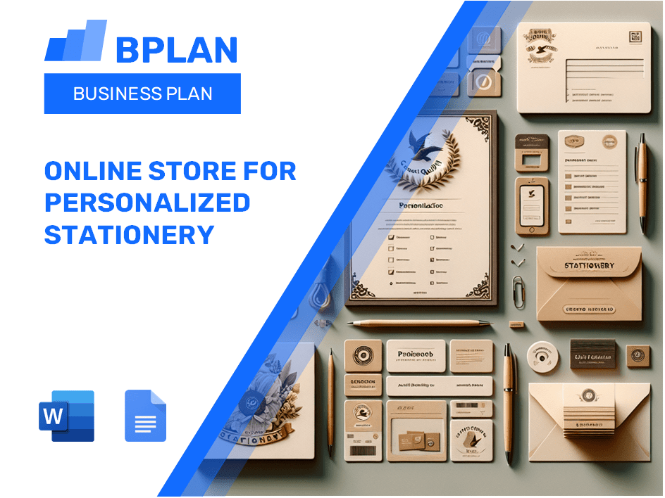 Online Store for Personalized Stationery Business Plan