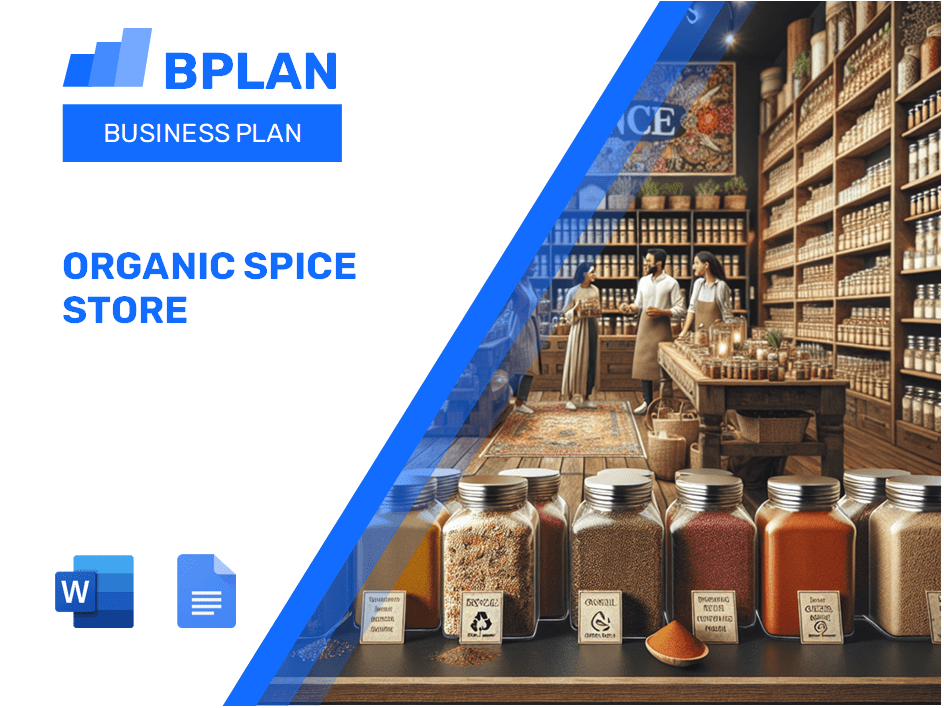 Organic Spice Store Business Plan