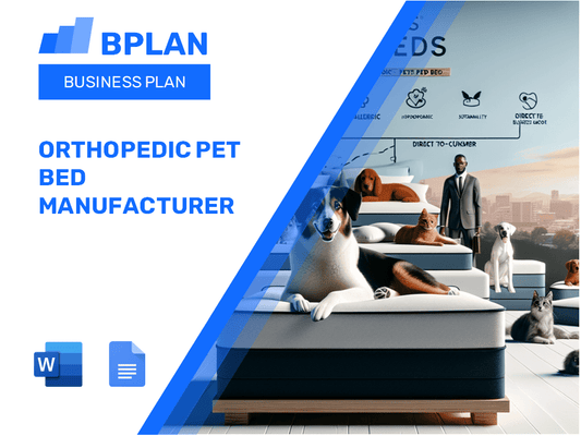 Orthopedic Pet Bed Manufacturer Business Plan