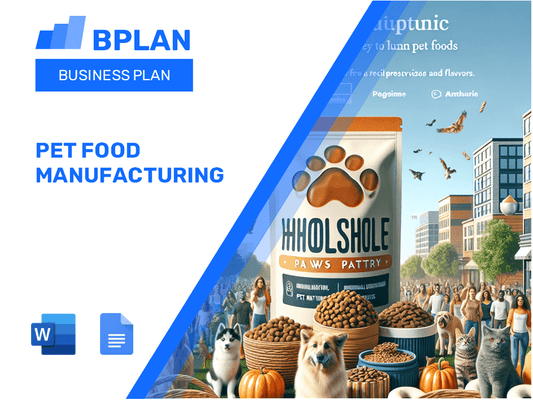 Pet Food Manufacturing Business Plan