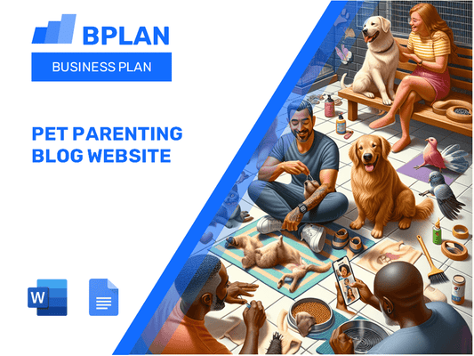 Pet Parenting Blog Website Business Plan