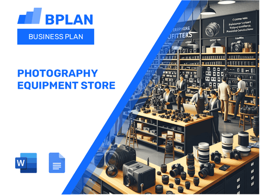 Photography Equipment Store Business Plan