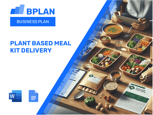 Plant Based Meal Kit Delivery Business Plan