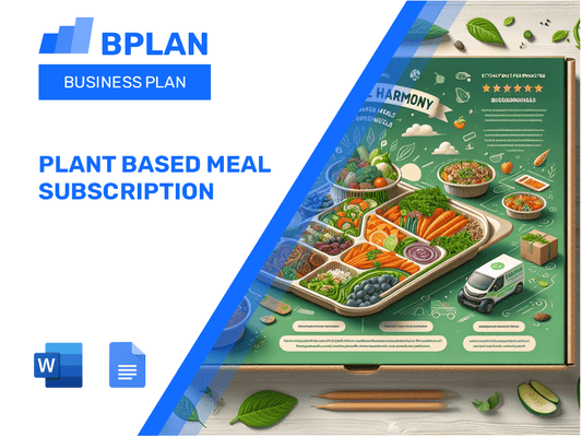 Plant Based Meal Subscription Business Plan