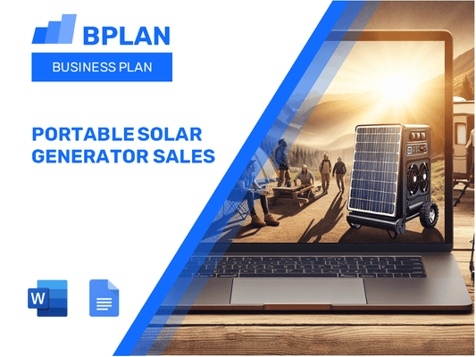 Portable Solar Generator Sales Business Plan