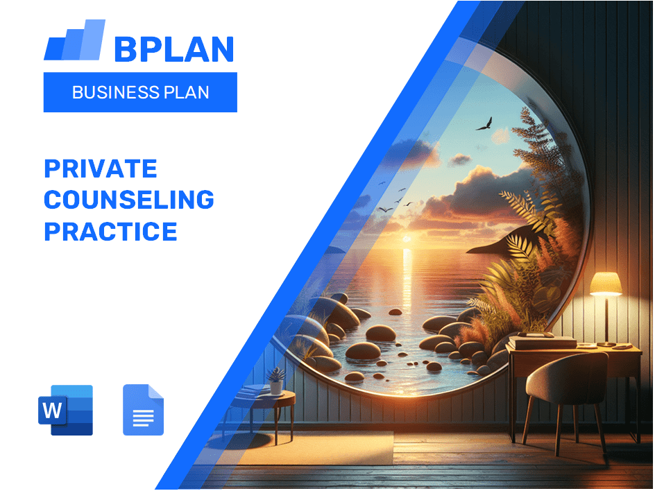 Private Counseling Practice Business Plan