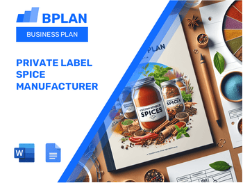 Private Label Spice Manufacturer Business Plan
