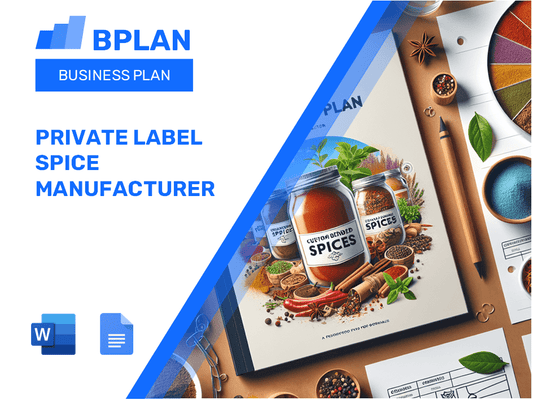 Private Label Spice Manufacturer Business Plan