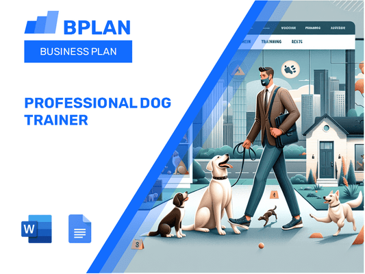 Professional Dog Trainer Business Plan
