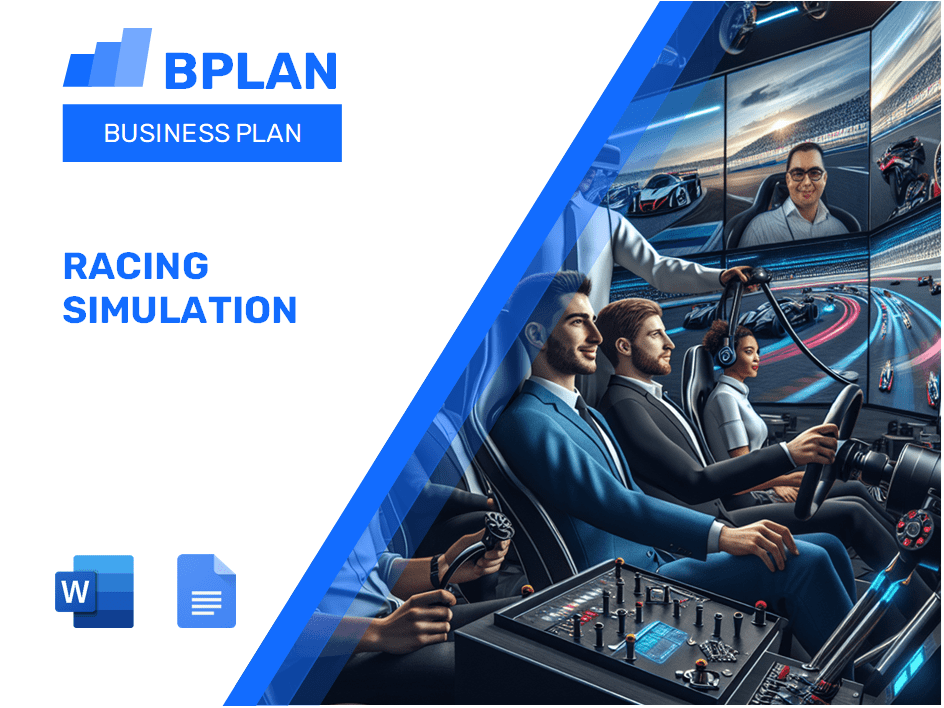 Racing Simulation Business Plan Template - BPlan AI