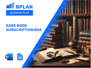 Rare Book Subscription Box Business Plan