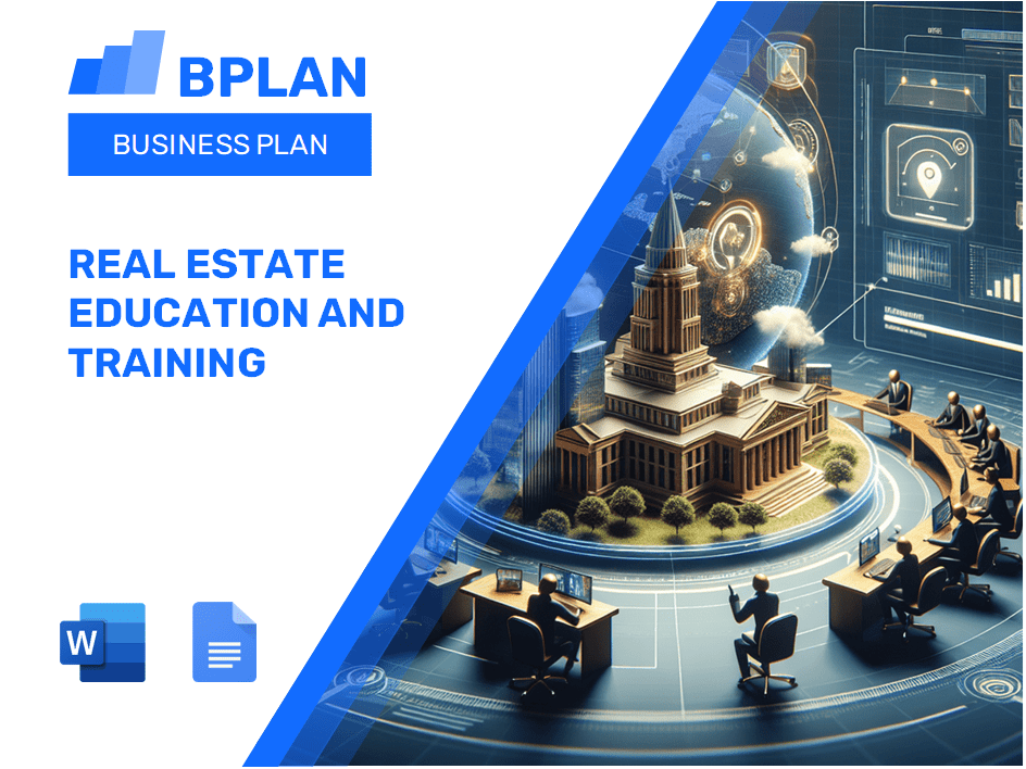 Real Estate Education and Training Business Plan