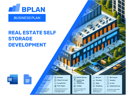 Real Estate Self Storage Development Business Plan