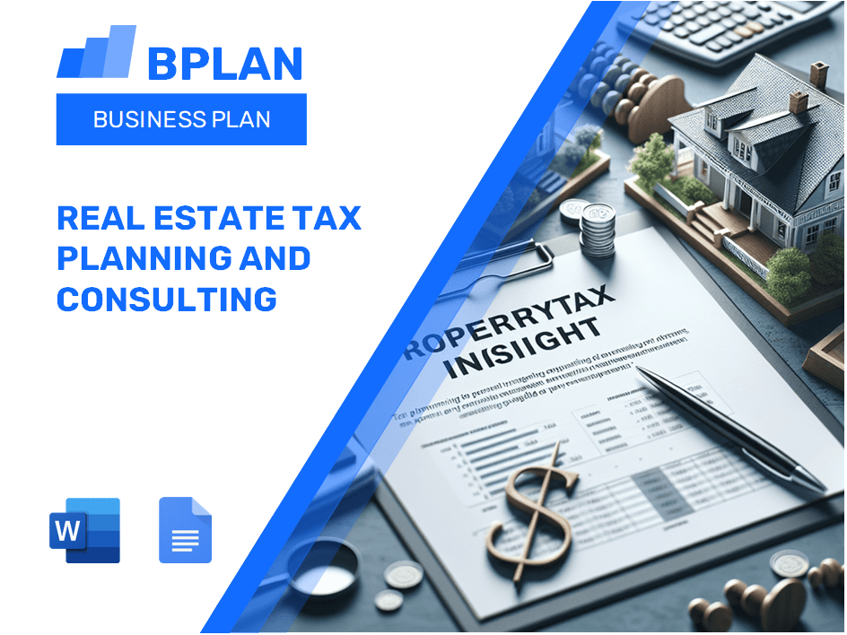 Real Estate Tax Planning and Consulting Business Plan