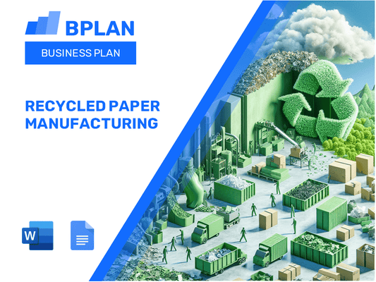 Recycled Paper Manufacturing Business Plan