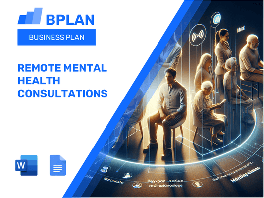 Remote Mental Health Consultations Business Plan