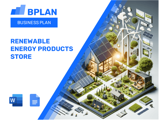 Renewable Energy Products Store Business Plan