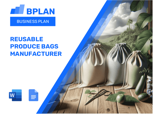 Reusable Produce Bags Manufacturer Business Plan